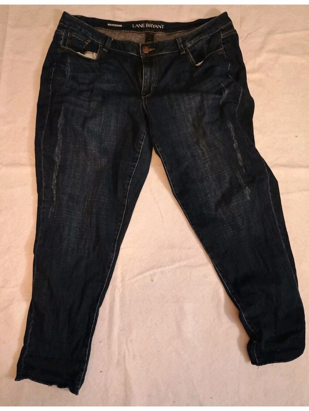 Lane Bryant Mid-Rise Boyfriend Jeans Cuffed Pants Stretch Women's size 20